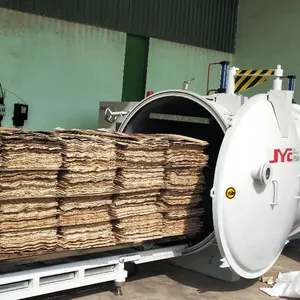 Radyo frekansı otomatik ahşap kurutma Kiln4CBM JYC vakum makinesi ahşap kurutma için