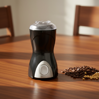 Moulin à café électrique multifonction automatique en plastique, mini, avec système de séchage chauffant, lame en acier inoxydable, capacité de 50 g