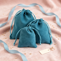 Pochette en microfibre suédée multi-tailles avec cordon de serrage, sac de rangement souple pour bijoux, emballage cadeau portable pour collier, bracelet, boucles d'oreilles, personnalisable