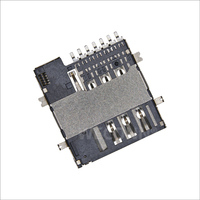 WECONN WL-SIM135-096C 6PIN+1 H=1.85mm Connecteur de carte MICRO SIM Push-Push avec interrupteur de détection, Connecteur SFP personnalisé