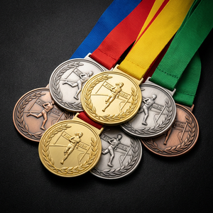 Medallas de Carrera Personalizadas de Aleación de Zinc |   Medalla de Premio para Maratón 5K con Cinta |   Medalla Deportiva Personalizada, MOQ Bajo, OEM - Product Image 1