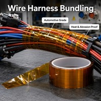 Ruban Kapton en polyimide haute température, isolation PI, étiquette antistatique découpée sur mesure en acrylique pour PCB, électronique, batterie