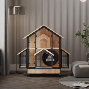 Cage pour animaux de compagnie de style décoration intérieure - Enclos pour chat et chien en forme de maison, vente directe d'usine, vente en gros de meubles - Product Image 3