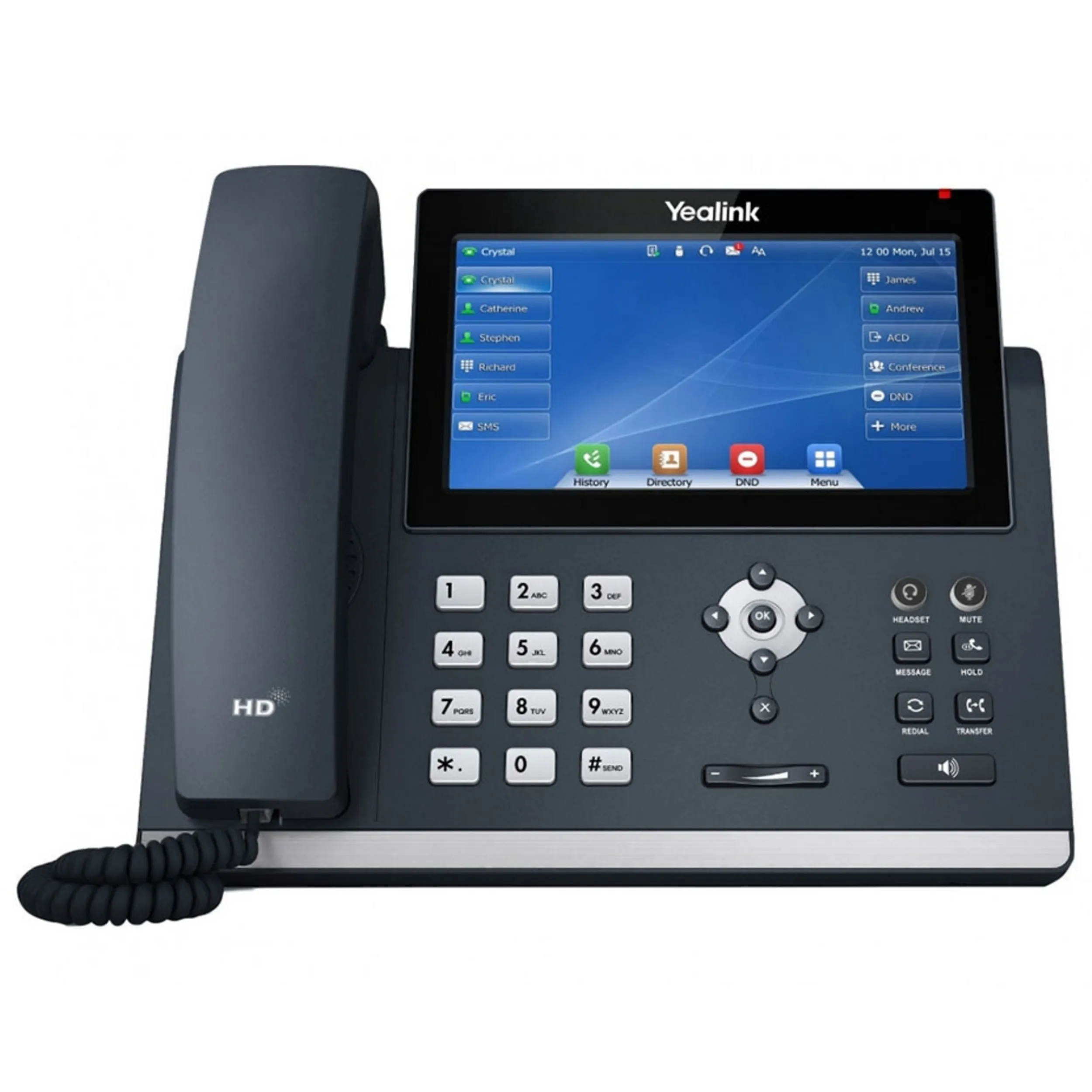 Yea-link Teléfono IP VoIP con WiFi y LED gris de