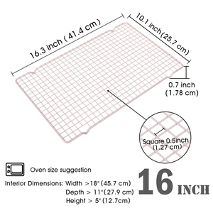 Non-stick PFOA Free Eco-Friendly LFGB Certified <strong>Oven</strong> Baking Cooling Steel <strong>Wire</strong> <strong>Rack</strong> - Product Image 2