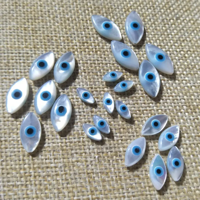 15 perles ovales en nacre naturelle, pour la fabrication de bijoux, collier grec et fait à la main, accessoires