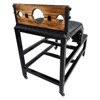 Chaise de bondage BDSM en bois avec collier et menottes, banc de fustigation, tabouret à genoux, équipement de retenue et de punition, mobilier