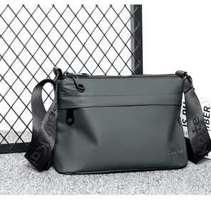 Sac messager en nylon tendance avec décoration de lettres, sac bandoulière imperméable pour le rangement multifonctionnel de téléphones portables pour hommes - Product Image 3