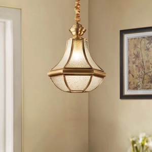 Lámpara Colgante de Cobre para Exteriores, Impermeable, para Pasillo, Terraza, Entrada, Luz LED de Techo, Producto de Origen Chino - Product Image 2