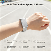 Bracelet intelligent G70 ECG sans écran, suivi de la santé, moniteur de fréquence cardiaque PPG, moniteur d'oxygène sanguin, moniteur de variabilité de la fréquence cardiaque, étanche, analyse de la santé par IA, Android IOS