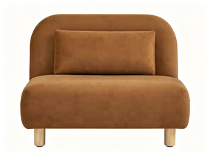 Orange Foldable <strong>Sofa</strong> <strong>Bed</strong>, 2-in-1 Convertible <strong>Single</strong> Chair <strong>Bed</strong> for Small Space Living Room Bedroom - Product Image 4