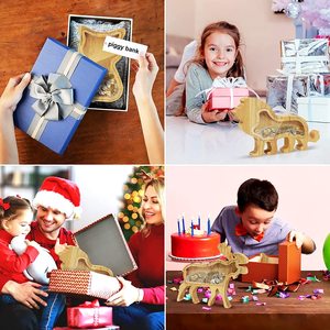 Alcancía <span class=keywords><strong>de</strong></span> madera con forma <span class=keywords><strong>de</strong></span> Animal personalizada para niños, <span class=keywords><strong>ahorro</strong></span> <span class=keywords><strong>de</strong></span> dinero, regalos <span class=keywords><strong>de</strong></span> cumpleaños y Navidad, decoración <span class=keywords><strong>de</strong></span> adorno para el hogar - Product Image 3