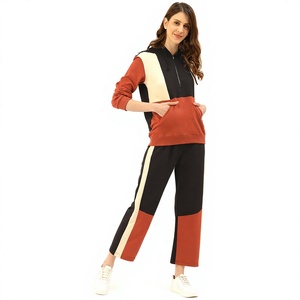 Custom <b>Women's</b> Tracksuit Hood Sweat Pant Set with Front Logo, Premium <b>Fleece</b> <b>Jogger</b> Suit for <b>Women</b> - Product Image 6