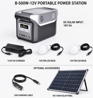 Station d'alimentation portable avec batterie LiFePO4, sortie AC 220V, charge solaire MPPT, USB Type C, QC3.0 pour le camping, la maison et les situations d'urgence