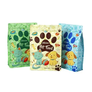 Custom Gedrukte Hersluitbare Kattenbakvulling Feed Plastic Verpakking Zak Hond Pet Food Verpakking Zakken 1Kg 15Kg Gratis Monster