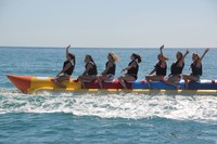 Bateau banane gonflable géant - Flotteur aquatique robuste à remorquer pour les aventures en groupe à la plage et sur le lac