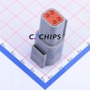 DTM04-4P Housing (Wire-to-Board / Wire-to-Wire) Connector 2x2P 2 2 Without Latch - Product Image 1