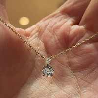 Collier long avec pendentif cœur en or blanc/jaune 18 carats et diamant de laboratoire pour femme, 1,7 g, certifié IGI, ensemble de bijoux