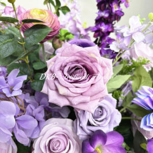 Centrotavola palla fiore grande su misura 70cm palla fiore viola e rosa grande centrotavola decorazione di nozze - Product Image 6