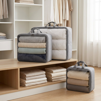 Sacs de rangement pliables en tissu avec fenêtre transparente, grande capacité, cubes de rangement de voyage à fermeture éclair, organisateur de valise