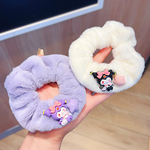 إكسسوارات شعر يدوية الصنع من القطيفة بتصميم كرتوني، رباط شعر مطاطي على شكل الأمعاء الغليظة، حبل شعر من ييوو لتسريحات ذيل الحصان للمهرجانات - Product Image 4