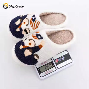 StepGrace personnalisé mignon hiver chaud pantoufles floues maison teckel <span class=keywords><strong>chien</strong></span> chat Animal pantoufles en peluche <span class=keywords><strong>pour</strong></span> les femmes - Product Image 6