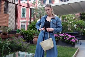 Top Quality classico stile Rock lungo grige spallacci Mini borsa da donna borsa fatta a mano da donna - Product Image 4