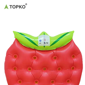 TOPKO Most Popular PVC Strawberry Shaped <strong>Inflatable</strong> Air Mattress Water Bed <strong>Lounge</strong> for Summer Beach &amp; Pool Entertainment - Product Image 3