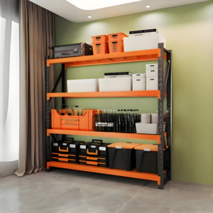 Étagère <span class=keywords><strong>de</strong></span> rangement robuste personnalisable pour <span class=keywords><strong>garage</strong></span>, multi-niveaux, installation facile, plusieurs couleurs, jaune, usage commercial et domestique - Product Image 6