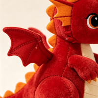 Peluche Dragon Spitfire Mignon, Jouet en Peluche Doux et Moelleux, Poupée Dinosaure de Feu, Décoration de Chambre, Souvenir de Fête d'Anniversaire ou de Vacances, Ornement