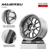 Jantes forgées concaves polies gris canon 2 pièces 5x112 5x114.3 pour BMW E36 E46 E90 G80 AMG Audi Toyota Supra LM LMR