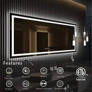 Offre Spéciale LED Miroir Salle De Bains Anti-buée Sécurité Miroir LED Salle De Bains Vanité Led Lumière Miroir Pour La Maison