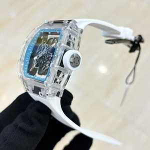 Montres mécaniques de sport de haute qualité à la mode avec boîtier en cristal bleu - Product Image 5