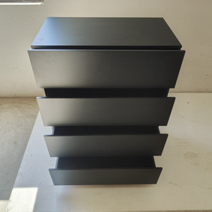 <span class=keywords><strong>Commode</strong></span> moderne à 4 tiroirs, grande <span class=keywords><strong>commode</strong></span> de rangement pour chambre à coucher, salon, <span class=keywords><strong>noir</strong></span> - Product Image 2