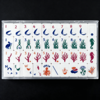 Tuiles de Mahjong Américaines en Cristal Uniques et Modernes, Colorées, à Couche Unique, 160 Pièces Durables pour Jeux de Société en Famille, Personnalisables