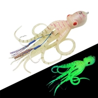 Leurre de pêche souple Inkvader lumineux Deep Sea Glow Octopus Jigs