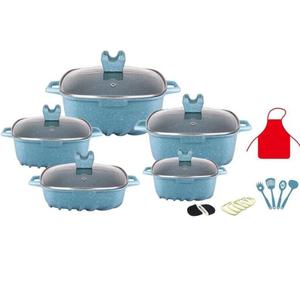 Huo Chu Die Cast <span class=keywords><strong>Non</strong></span> <span class=keywords><strong>Stick</strong></span> Nhôm Cookware Set Soup & Kho Chậu Nông Nồi Vuông Casseroles Jogo De Panelas - Product Image 1