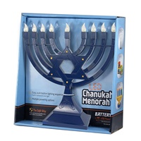 Lampe de table personnalisée Nicro, faite à la main, avec ampoules LED en forme de flamme, pour la fête de Hanouka, décoration de Hanouka