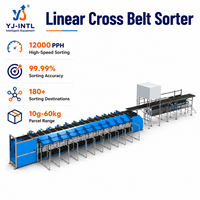 Sistema Clasificador de Cintas Cruzadas Lineales Automático de Acero Inoxidable con 99.99% de Precisión para Clasificación de Paquetes de 15000-30000 PPH para Comercio Electrónico
