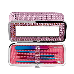 Stainless Steel Acne Needle 5-Piece Set Colored <b>Titanium</b> Blackhead Remover Tool For Face Skin Care - Product Image 1