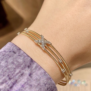 อาซูโอ รีอัล 18K ทองคำแท้ เพชรที่ปลูกในห้องปฏิบัติการ ชุดเครื่องประดับวินเทจ แหวนและกำไลข้อมือ ของขวัญแต่งงาน ของขวัญวันเกิดสำหรับผู้หญิง งานเลี้ยงวันเกิด - Product Image 6