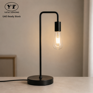 Lampe de Table en fer minimaliste moderne, ampoule E27, lumière d'ambiance chaleureuse, pour chambre à coucher, salon, décoration de table de nuit - Product Image 1