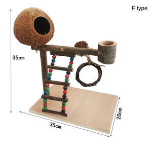 El Último Juguete de Madera Natural Hecho a Mano para Loros, Soporte para Loros de Escritorio - Product Image 4