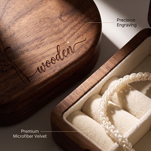 Large Capacity Solid Wood Jewellery <b>Box</b> <b>With</b> <b>Lock</b> Custom Engraved Logo Wooden <b>Jewelry</b> Organizer <b>Box</b> for Rings Earrings Necklaces - Product Image 4