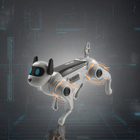 Jouet robot chien interactif avec 13 commandes vocales intelligentes, assemblage DIY, jouet éducatif STEM pour enfants de 8 ans et plus