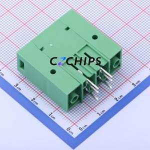 JL5EDGVHM-76202G01 Plug-in Terminal Block Through hole,P=7.62mm Board-to-Board / Socket - Closed Screw Fixing 1x2P 7.62mm - Product Image 2