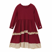 Ensemble Robe et Hijab 2 Pièces pour Enfants Filles Musulmanes, Vêtement Islamique à Manches Longues et Col Rond, Abaya Eid en Gros