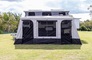 MJC Fabricant Direct 4x4 <span class=keywords><strong>13</strong></span> pieds aux normes australiennes camping-car Rv caravane avec cuisine extérieure en acier teinté - Product Image 4