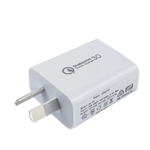 Produce High Quality Compatible With Multiple Devices AU QC3.0 20W USB Wall Charger for Phone Charging
