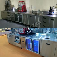 Comptoir de bar en acier inoxydable, design moderne, pour restaurant commercial, à vendre
